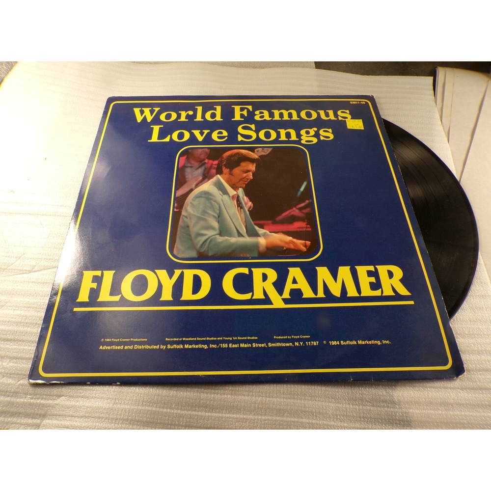 Floyd Cramer World Famous Love Songs Vinyl LP 1984 Suffolk Marketing SMI1-40
